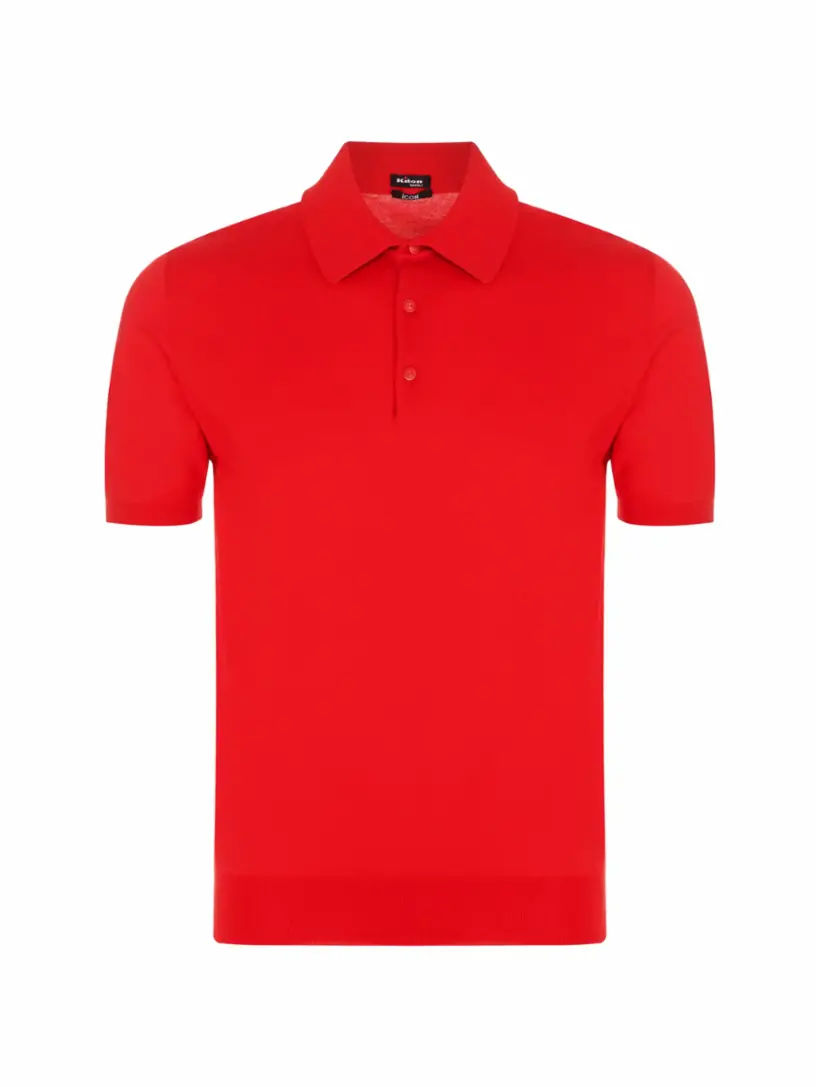 

Хлопковое поло Kiton, красный