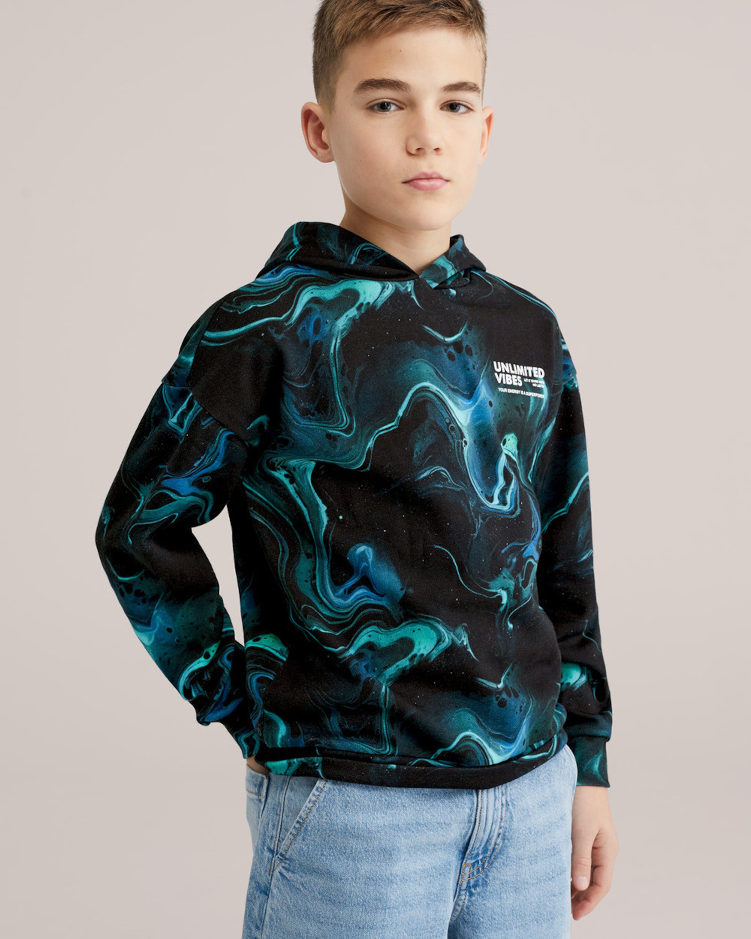 WE Fashion Толстовка в цвете Mint, Dark Green — фото 3