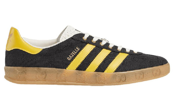 Кроссовки adidas x gazelle 'black yellow' Gucci, желтый — фото 2