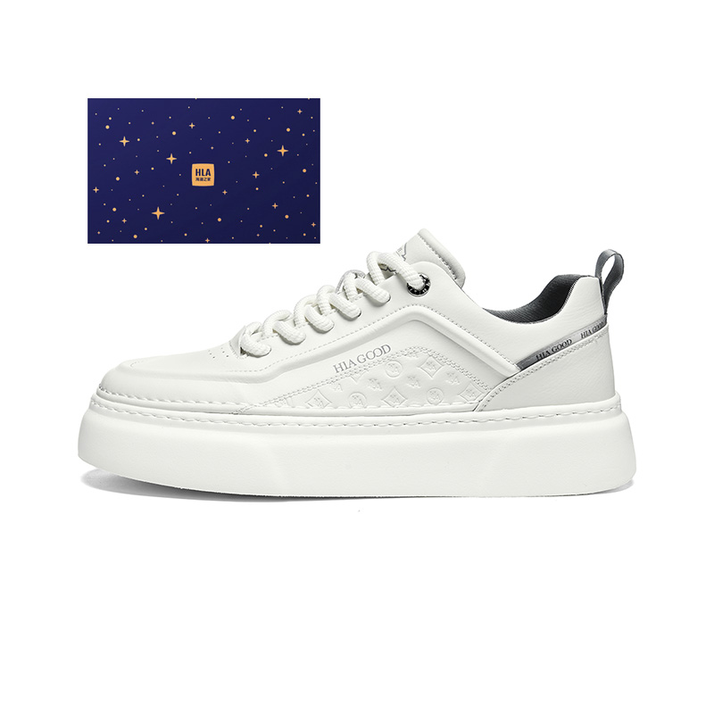 

Мужские скейтборд кроссовки Low top белый серый, ecru HLA, Box-белый серый