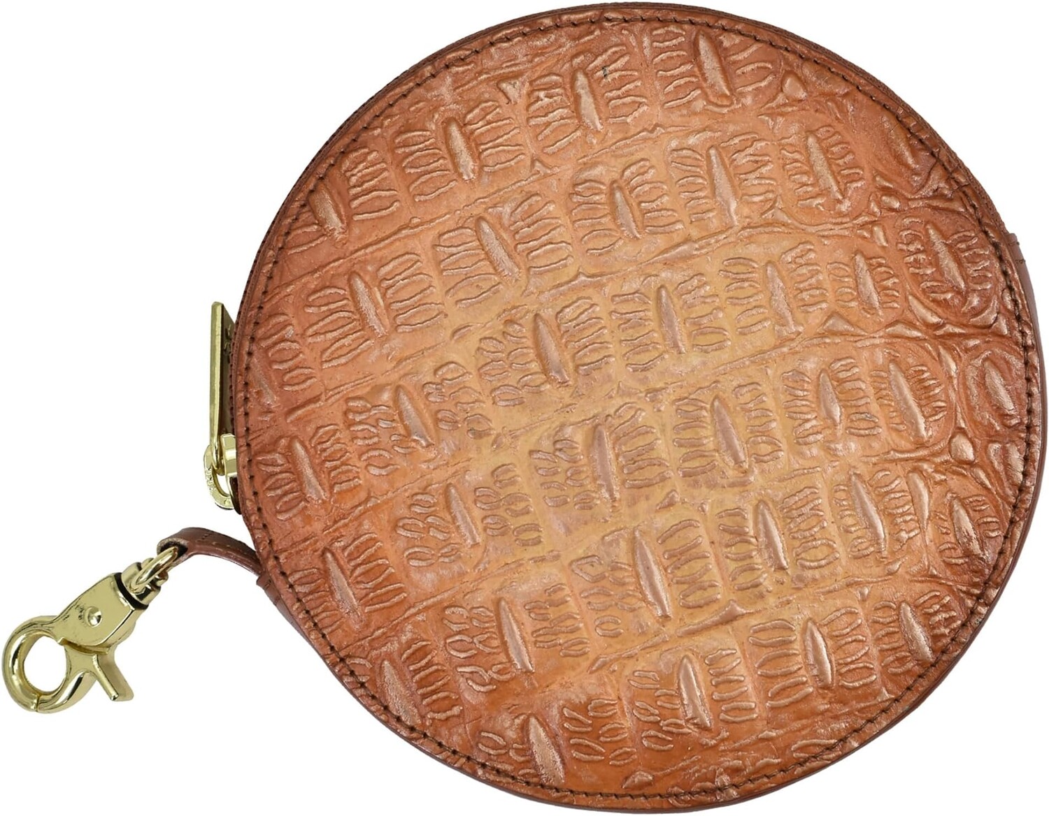 

Кошелек Anuschka 1175 Round Coin Purse, цвет Croc Embossed Caramel