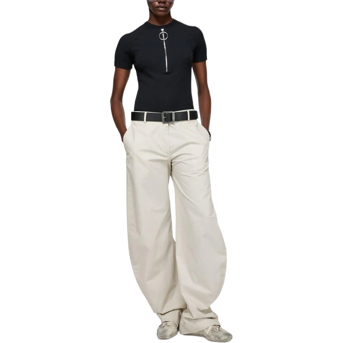Футболка SS26 Women's Acne Studios, черный — фото 4