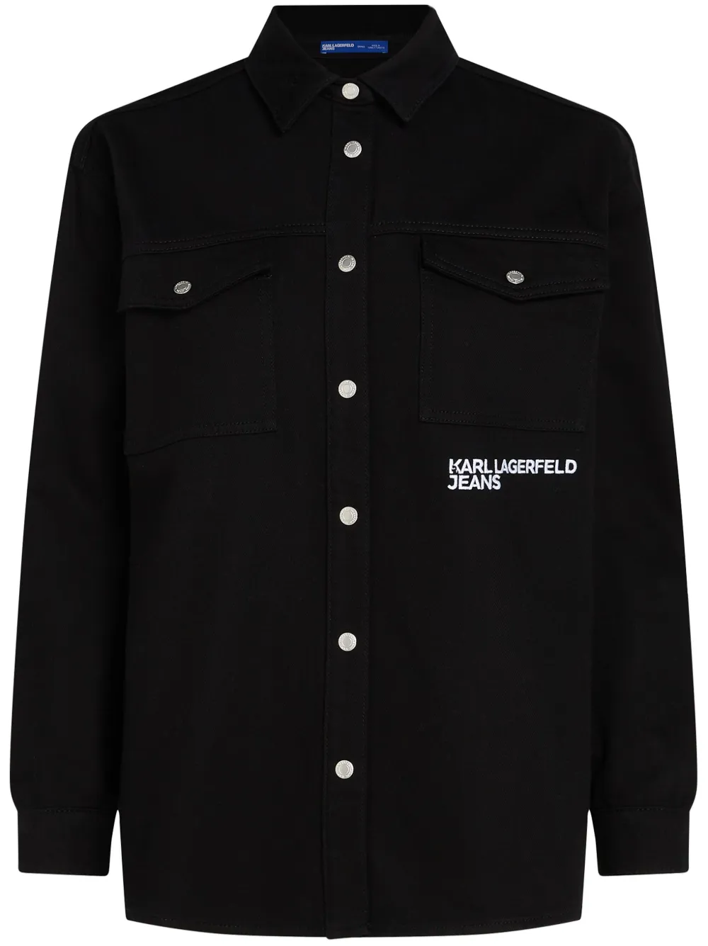 

Рубашка с вышитым логотипом Karl Lagerfeld Jeans, черный