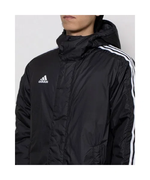 Куртка удлинённая adidas M с капюшоном тёмно-синяя — фото 4