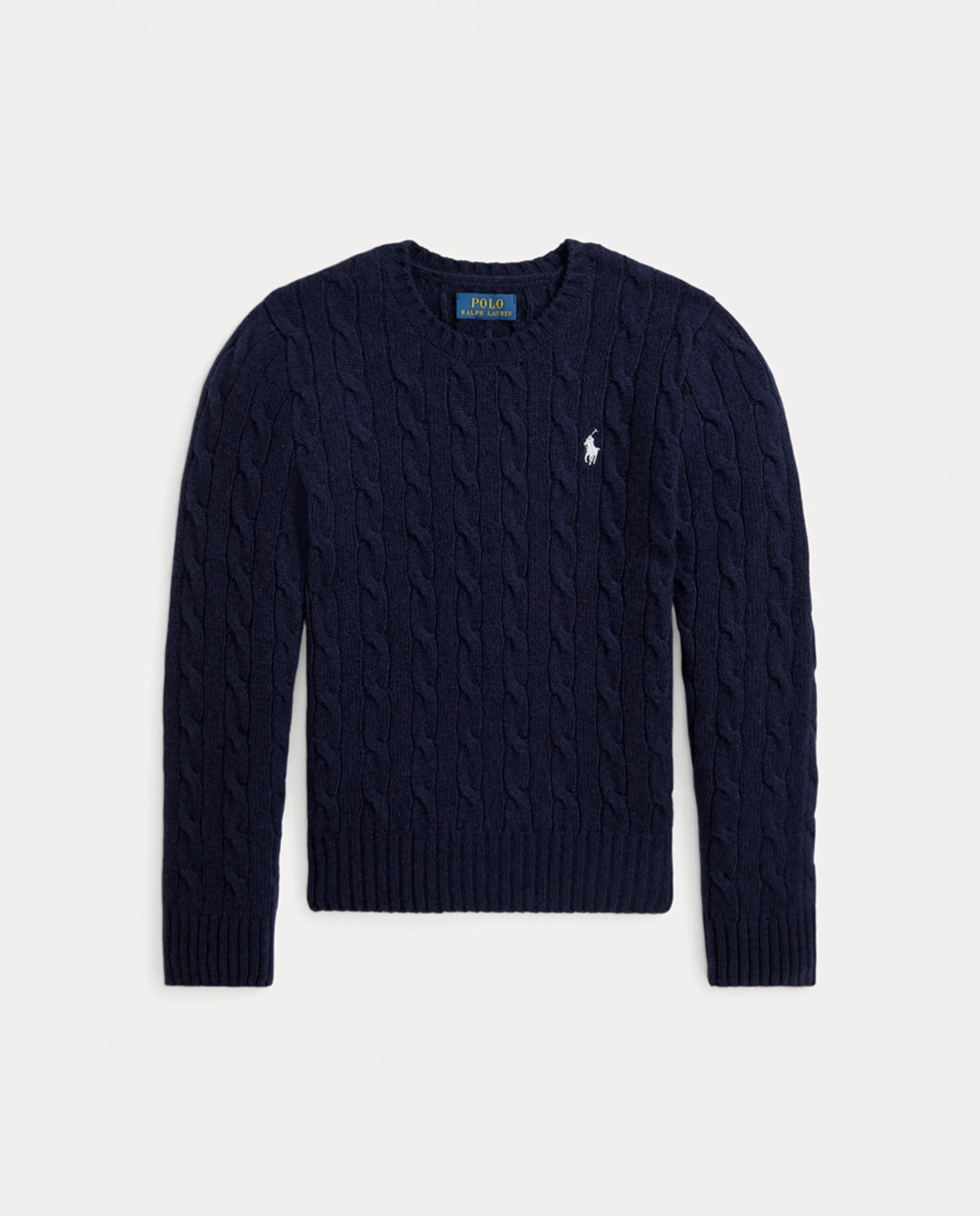 

Детский джемпер из шерсти и кашемира с узором "восьмерка" Polo Ralph Lauren, темно-синий