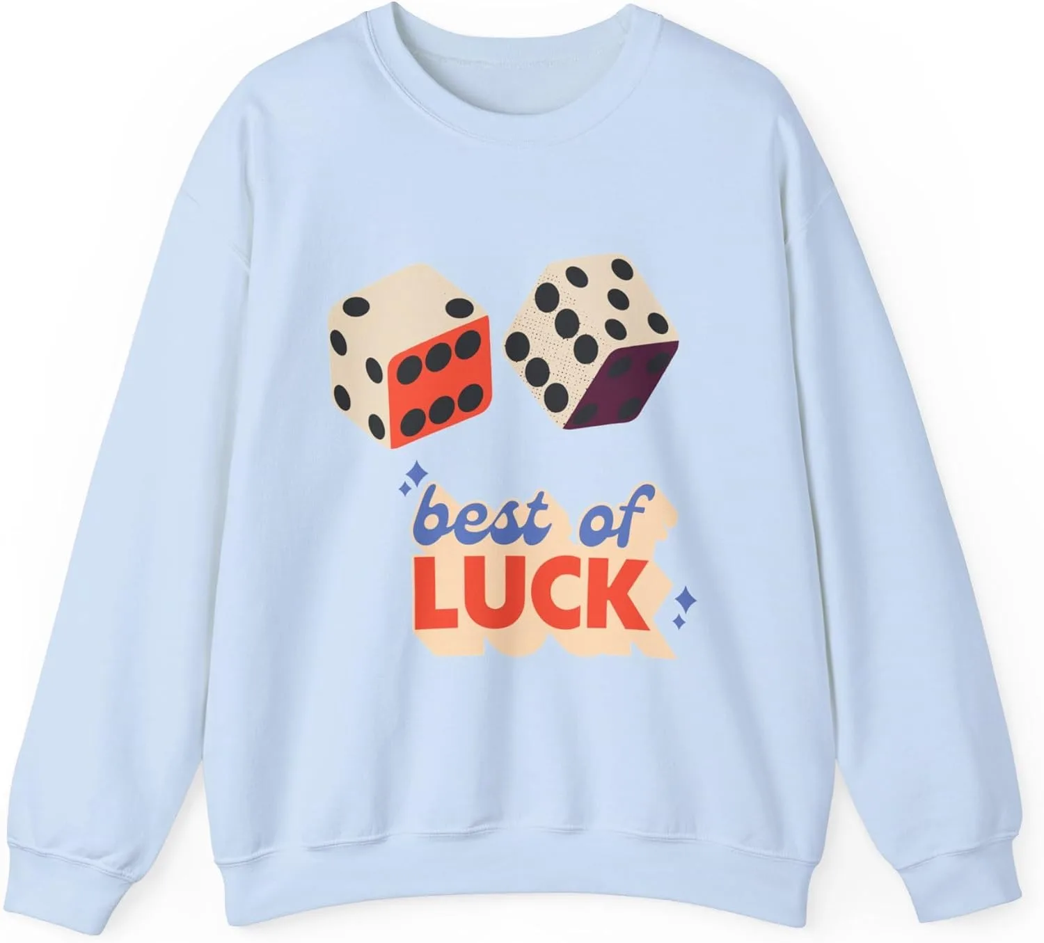 

Свитшот unisex с принтом "best of luck" и игральными костями Brothers & Sisters Art Works