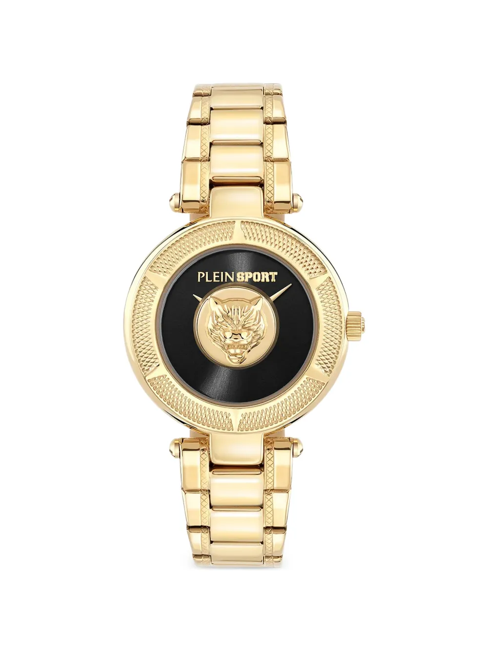 

Золотые часы с львом Plein Sport, черный