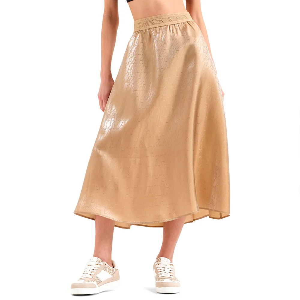 

Юбка Armani Exchange XW000568_AF12055 High Waist Midi Skirt, золотой