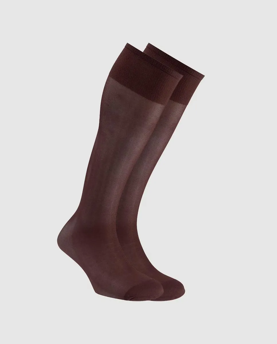 

Упаковка из шести пар высоких мужских носков классического дизайна Ejecutivo, коричневый