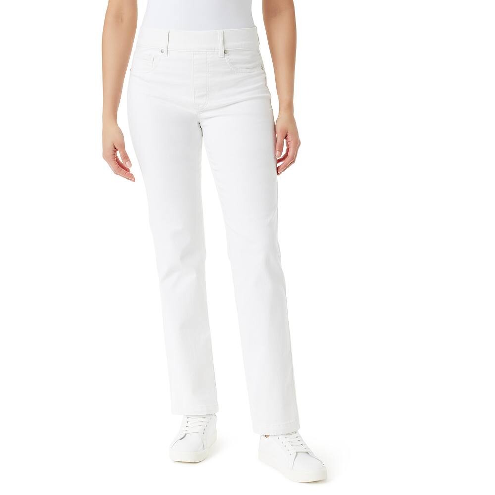 

Джинсы без застежки Petite Gloria Vanderbilt с эффектом форм, цвет Vintage White