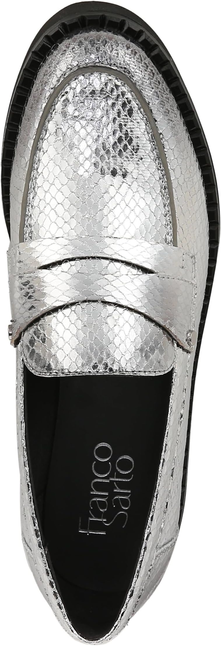 Лоферы Franco Sarto Cassandra Slip-Ons, цвет Silver Snake Faux Leather — фото 2