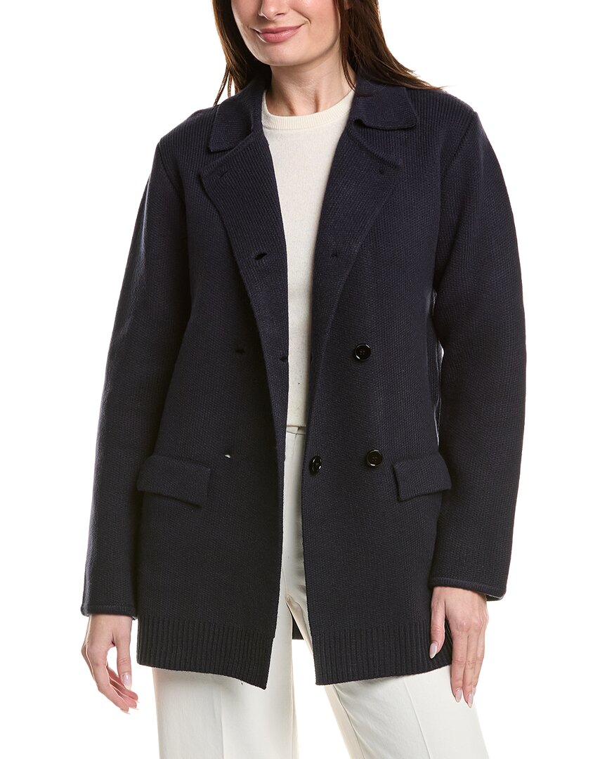 

Длинный двубортный кардиган English Factory Polo English Factory, синий