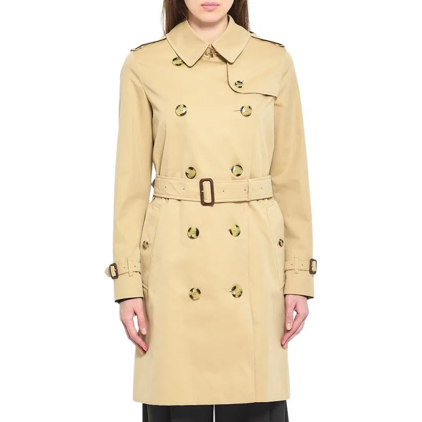 Тренчкот Burberry, женский, для прохладной погоды, бежевый