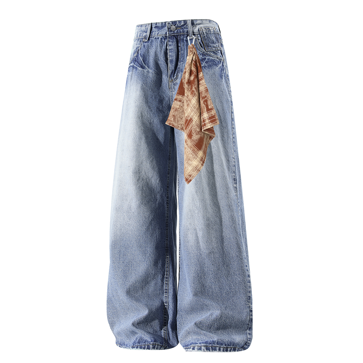 

Джинсы Unisex Moderate Straight Fit X1617, синий pants+оранжевый square scarf