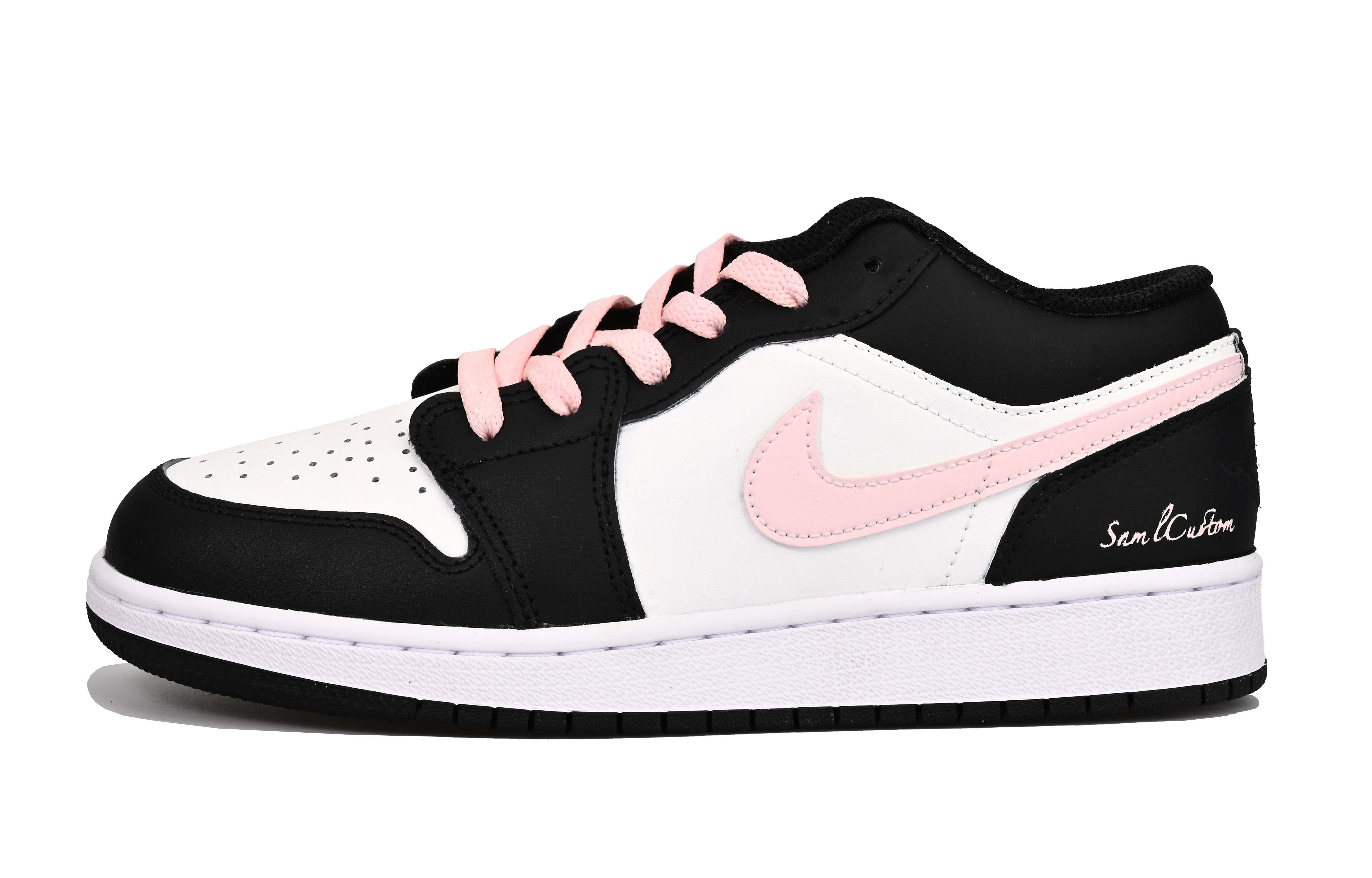 

Детские баскетбольные кроссовки Air 1 Low Top для подростков Jordan, черный/розовый