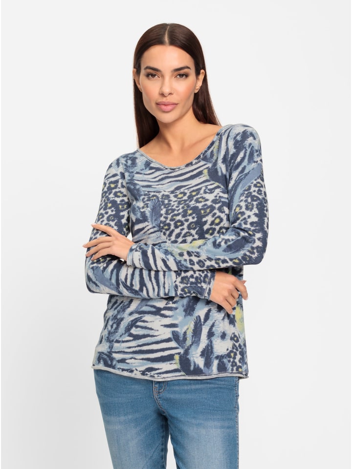 

Рубашка с длинными рукавами сине-желтого цвета Heine