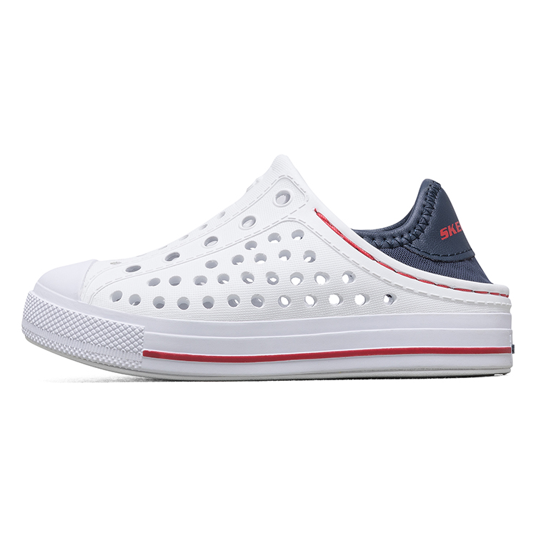 

Skechers Износостойкие низкие детские туфли белого, синего и красного цвета для младенцев и малышей