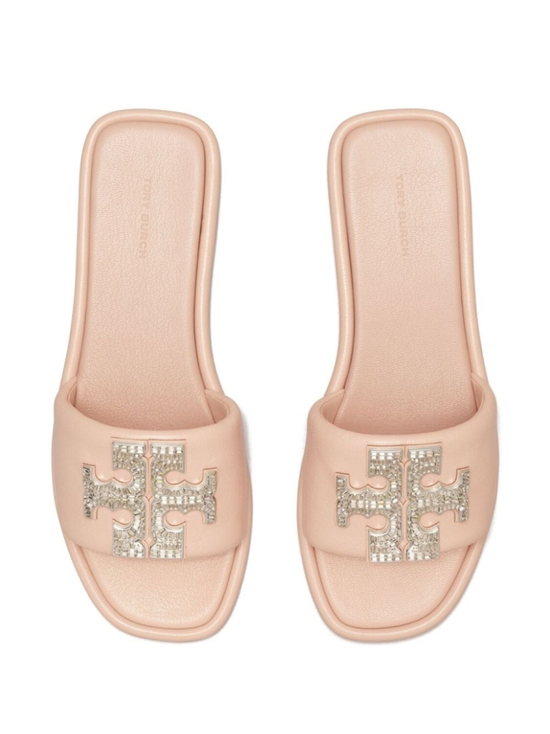 Tory Burch шлепанцы Double T Deco Sport, розовый