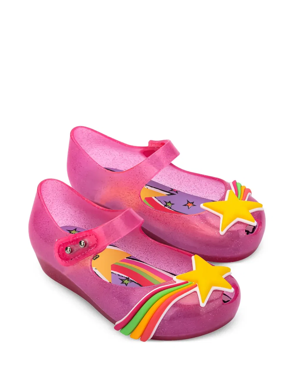 Балетки Ultragirl с блестками Mini Melissa, розовый — фото 2