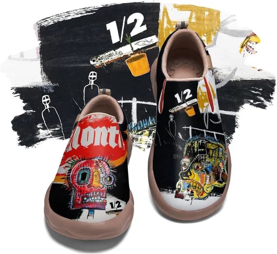 Мокасины мужские повседневные, легкие, slip-on, с рисунком Basquiat Pattern-05 Solepulse — фото 2