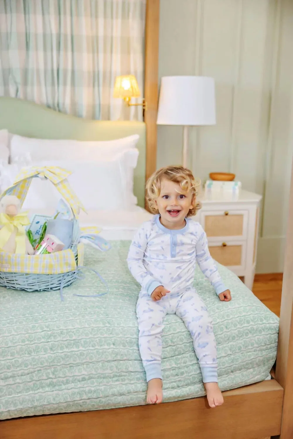 The Beaufort Bonnet Company Boy's Easter Sutton's Sweet Dream Set In Lindon Hill Hops With Palm Street Blue — фото 2