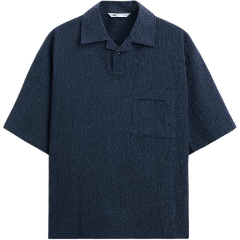 

Рубашка поло мужская, цвет морской волны Zara, цвет Sea Blue