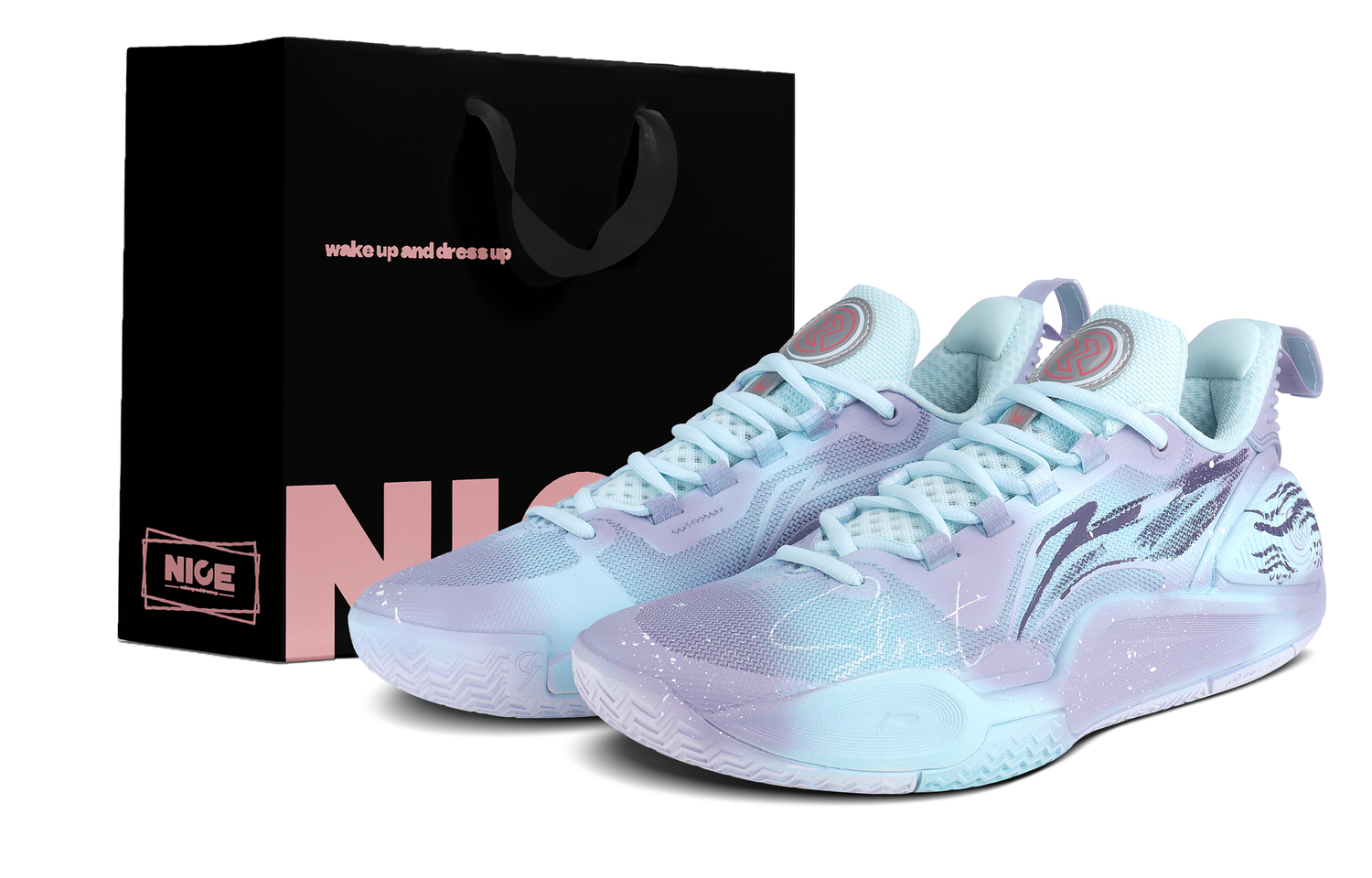 

LINING Speed 9 Slip Resistant, Abrasion Resistant, Rebound Resistant низкие баскетбольные кроссовки мужские blue purple