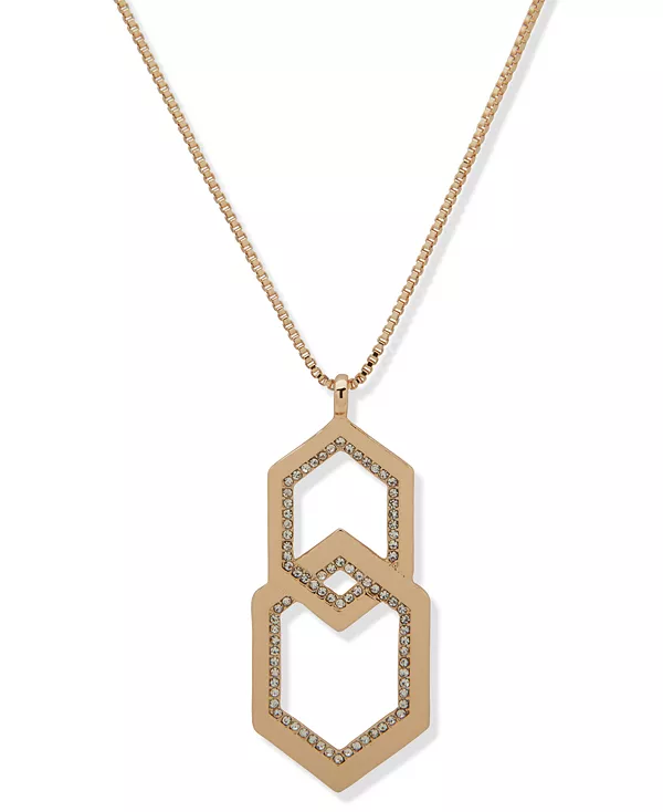 

Ожерелье с подвеской из стеклянного камня и кристаллов Karl Lagerfeld Paris, gold