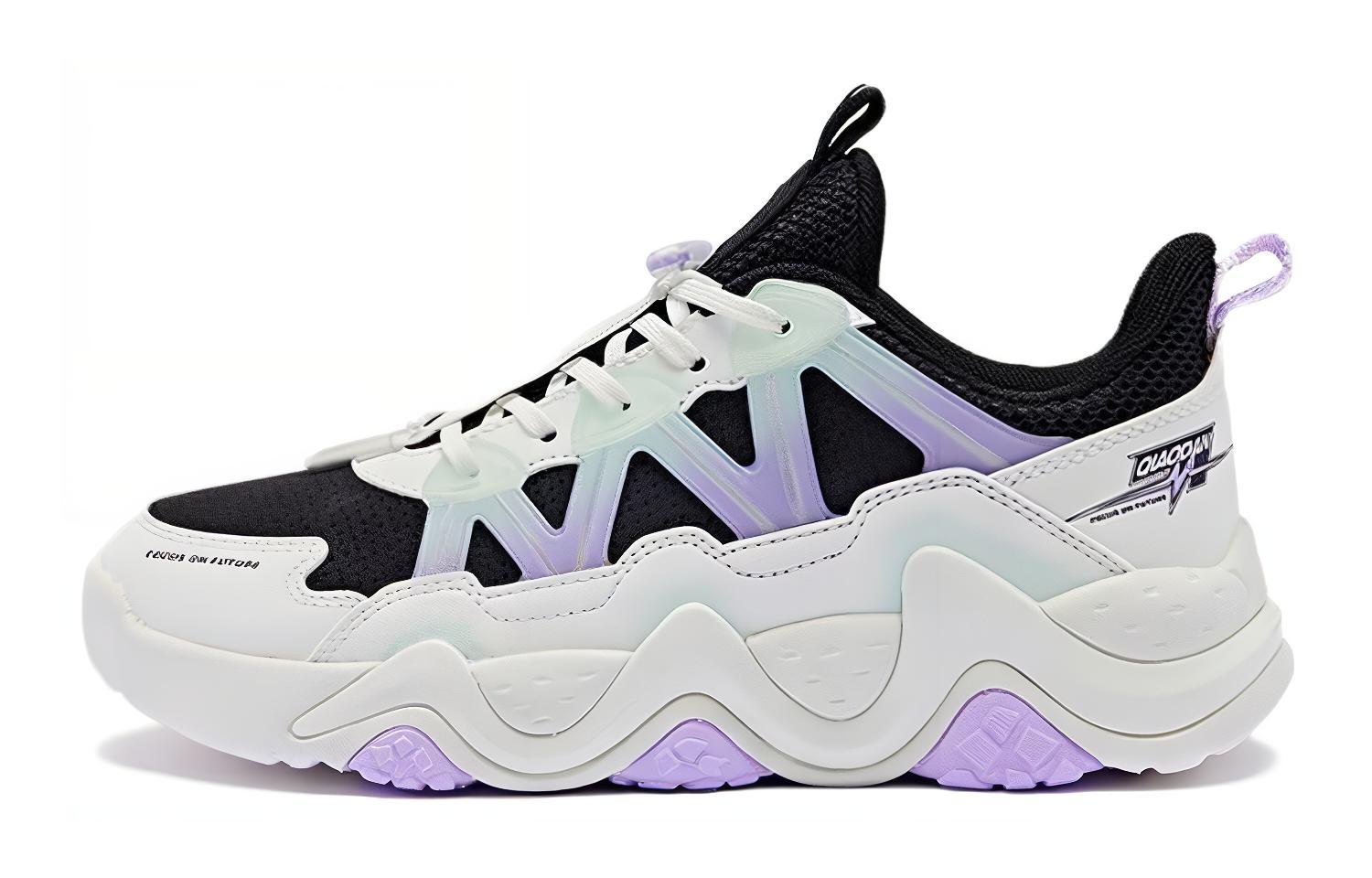 

QIAODAN Амортизирующие износостойкие детские повседневные кроссовки White Black для подростков