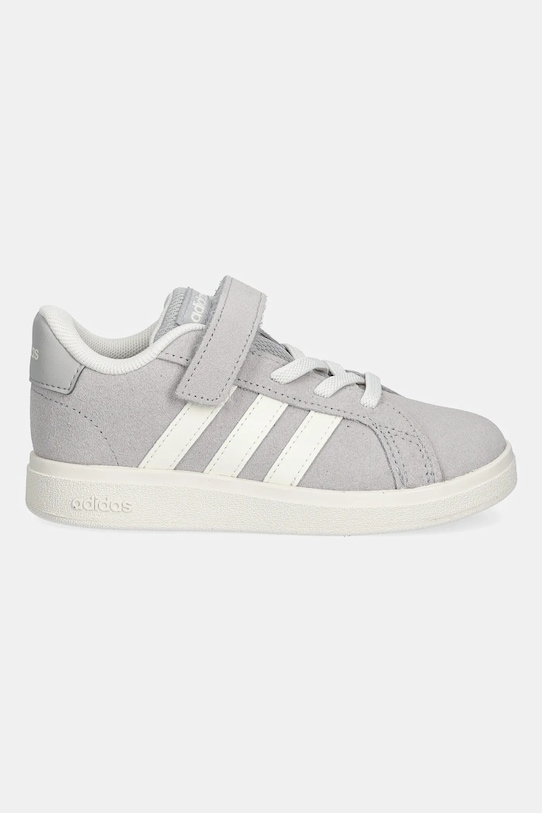 Детские замшевые кроссовки Grand Court 00s Adidas, серый — фото 2
