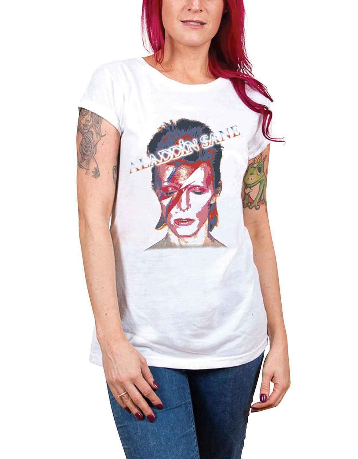 

Футболка скинни Aladdin Sane David Bowie, белый
