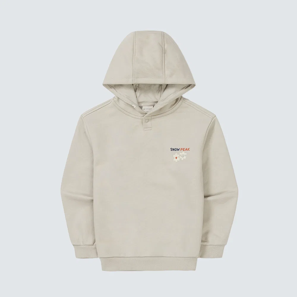 Детское худи с графическим принтом светло-бежевое от Snowpeak Apparel Kids — фото 2