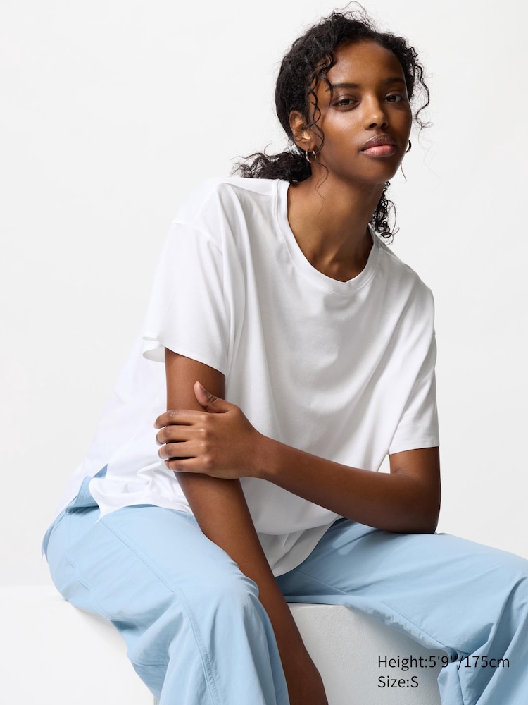 

Бесшовная футболка airism Uniqlo, цвет 00 белый