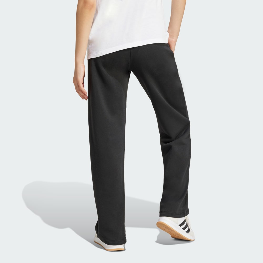 Спортивные брюки Adidas Essentials Small Logo Feel Cozy Open-Hem Pants, черный/белый — фото 2