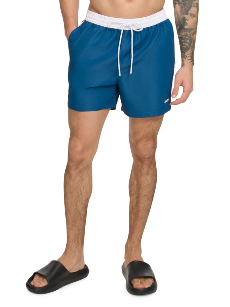 

Плавки-шорты Standard Fit Flat Front DKNY, цвет Poseidon