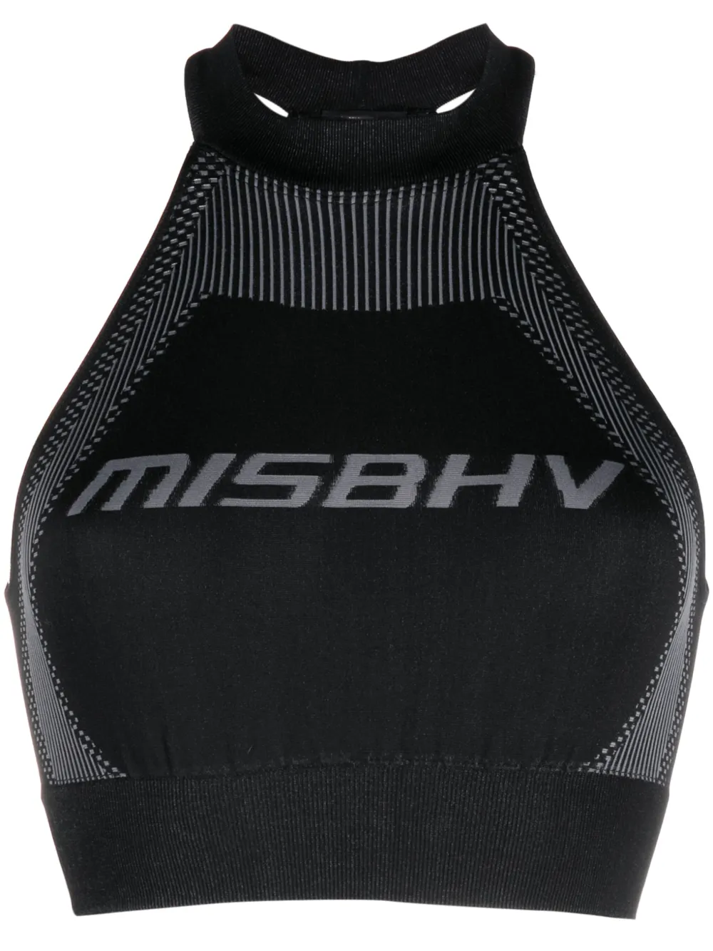

Укороченный топ с логотипом MISBHV, черный