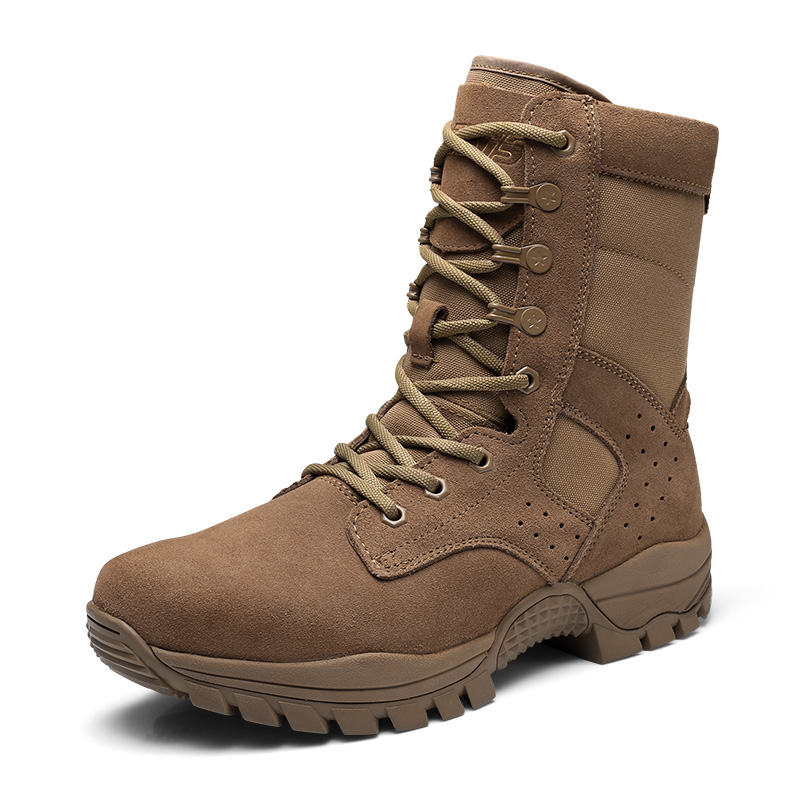 3515 High Top Trail Running Training Shoes Tactical Boots, устойчивые к истиранию и проколам, тактические ботинки QIANGREN, genuine leather and high-top (includes insole) — фото 4
