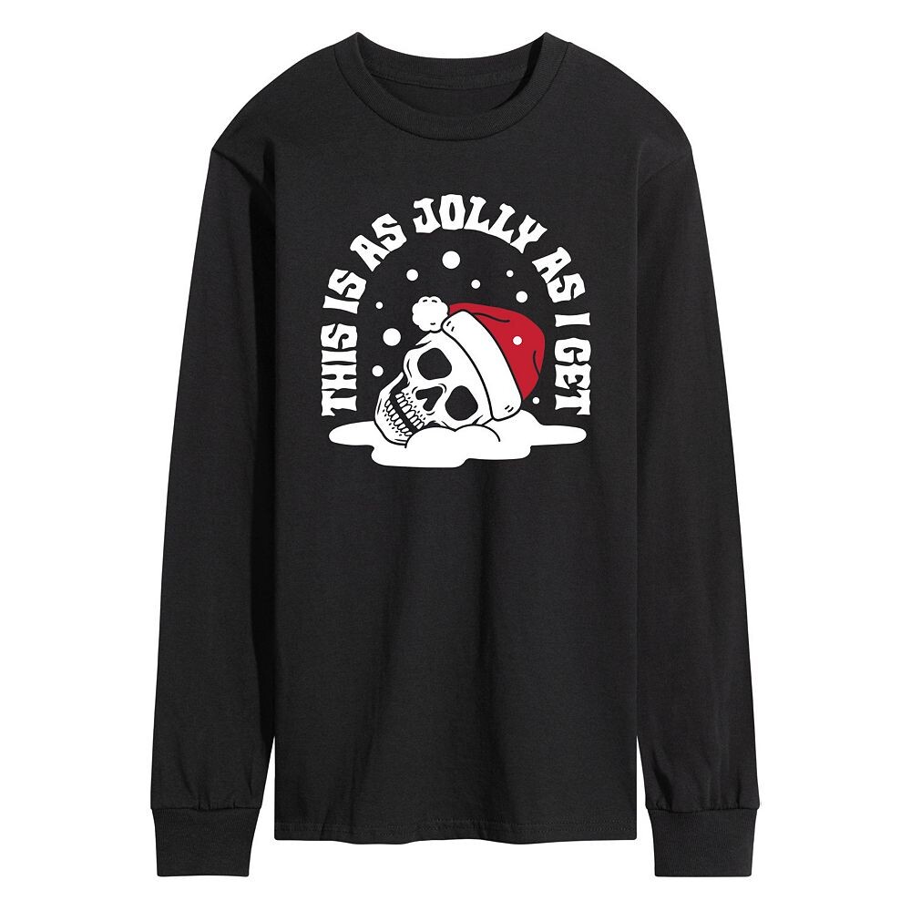 

Мужская футболка Skeleton Jolly As I Get с длинными рукавами и рисунком Licensed Character, черный