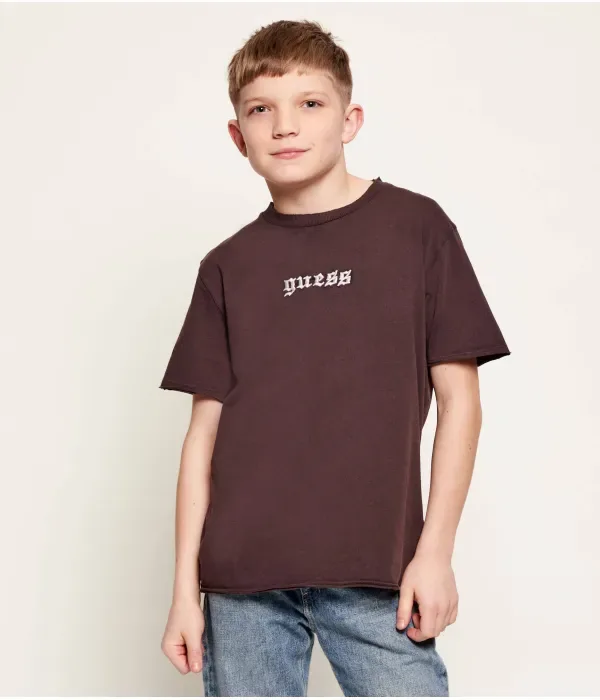 Футболка oversize fit Guess, коричневый