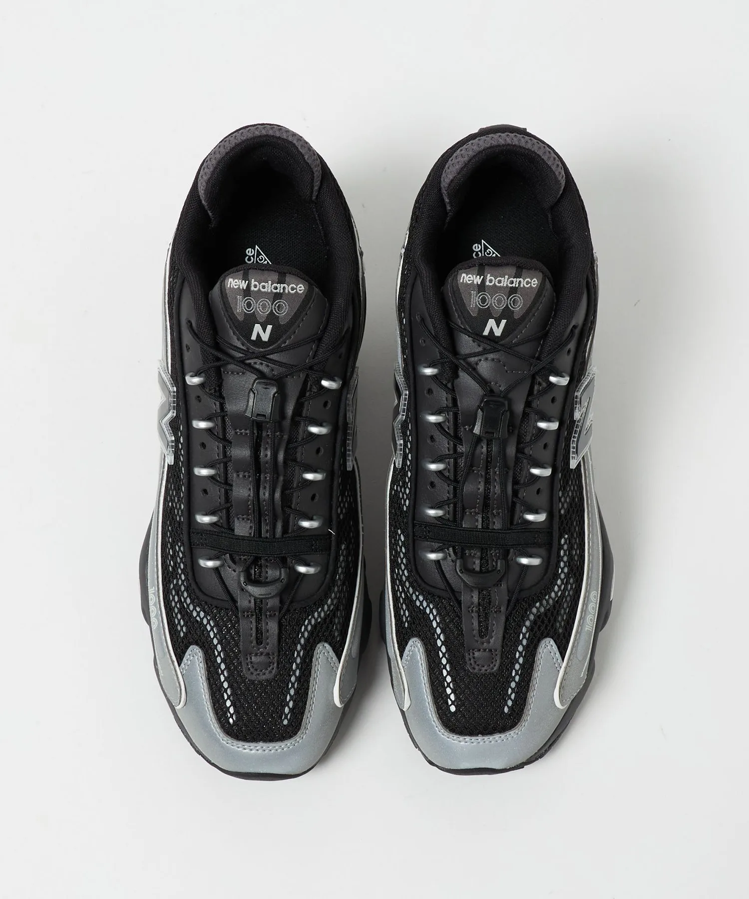 Мужские кроссовки New Balance M1000 с металлическим эффектом серебристые — фото 3