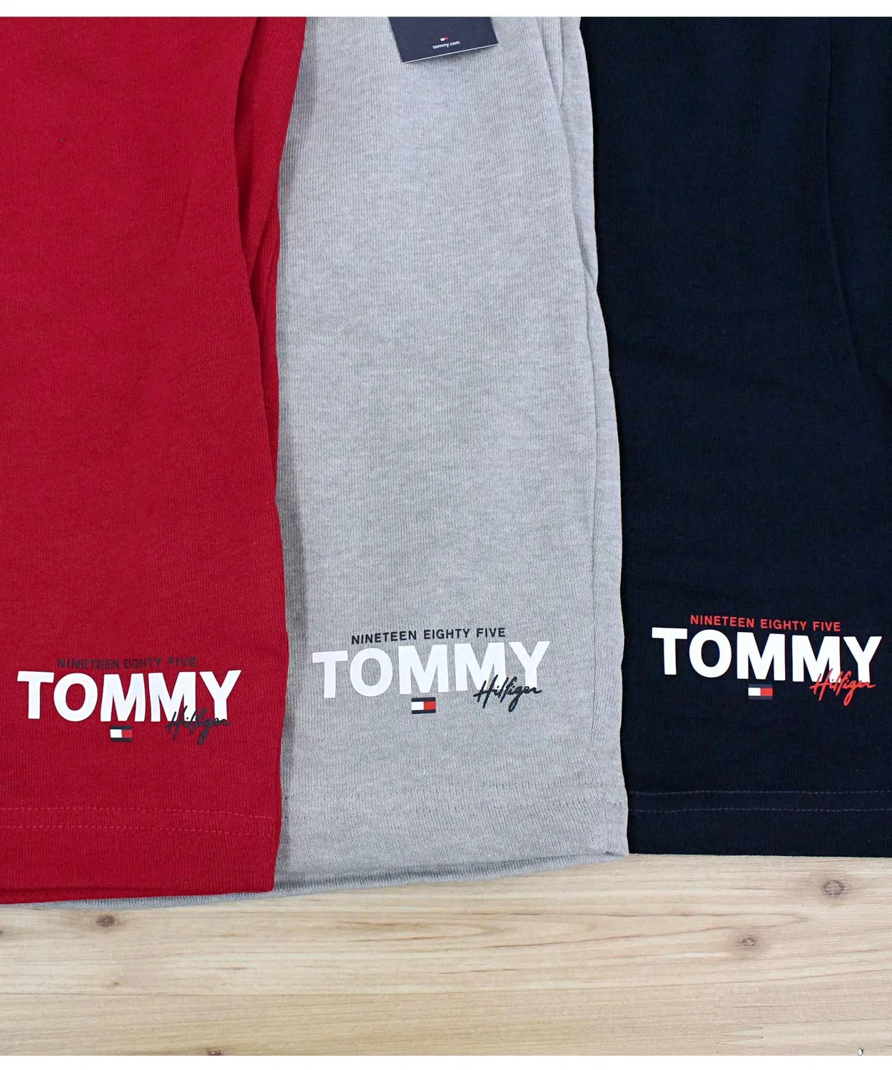 Шорты с логотипом Tommy Hilfiger, хлопок, полиэстер, темно-синие — фото 2