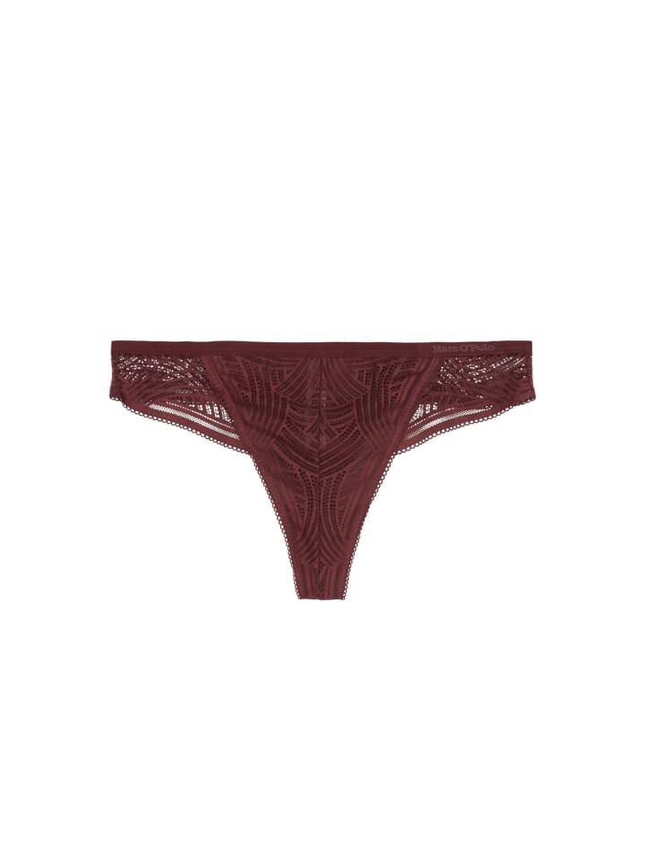 

Стринги Marc O'Polo String Timeless Lace, цвет deep ruby