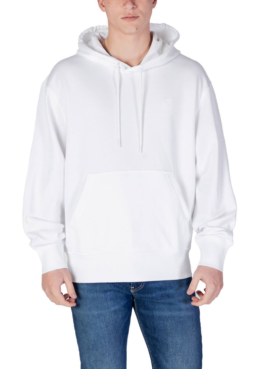 

Толстовка мужская Calvin Klein Jeans с капюшоном и карманом, белый