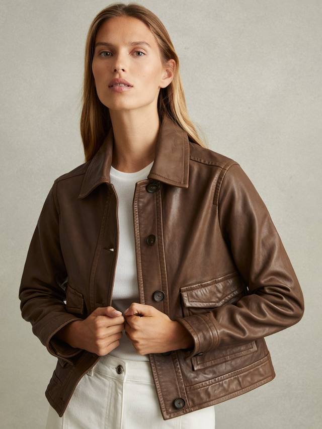 

Кожаная куртка hanson Reiss, коричневый