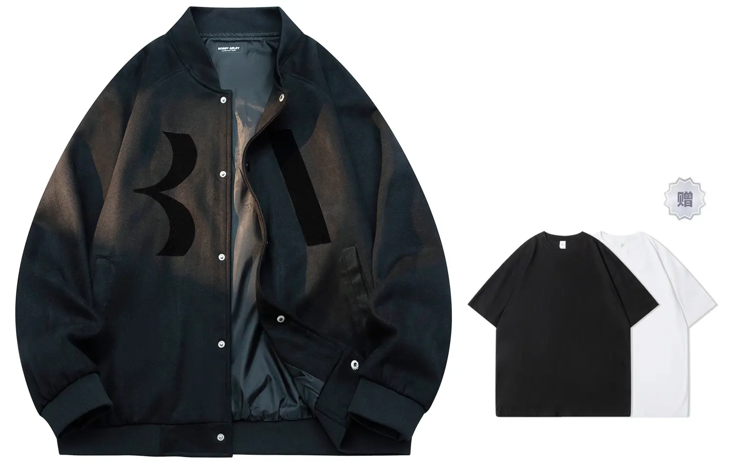 

BOBBY ABLEY Куртка Unisex, Black (Comes with Brand T-Shirt)