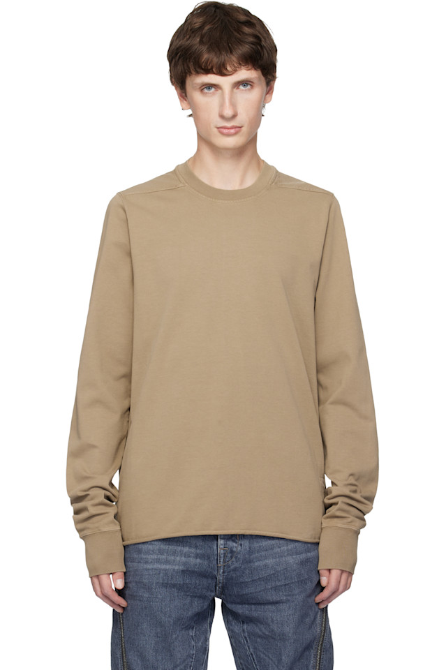 

Rick Owens Drkshdw Свитшот с круглым вырезом цвета «конкордианс» бежевого оттенка