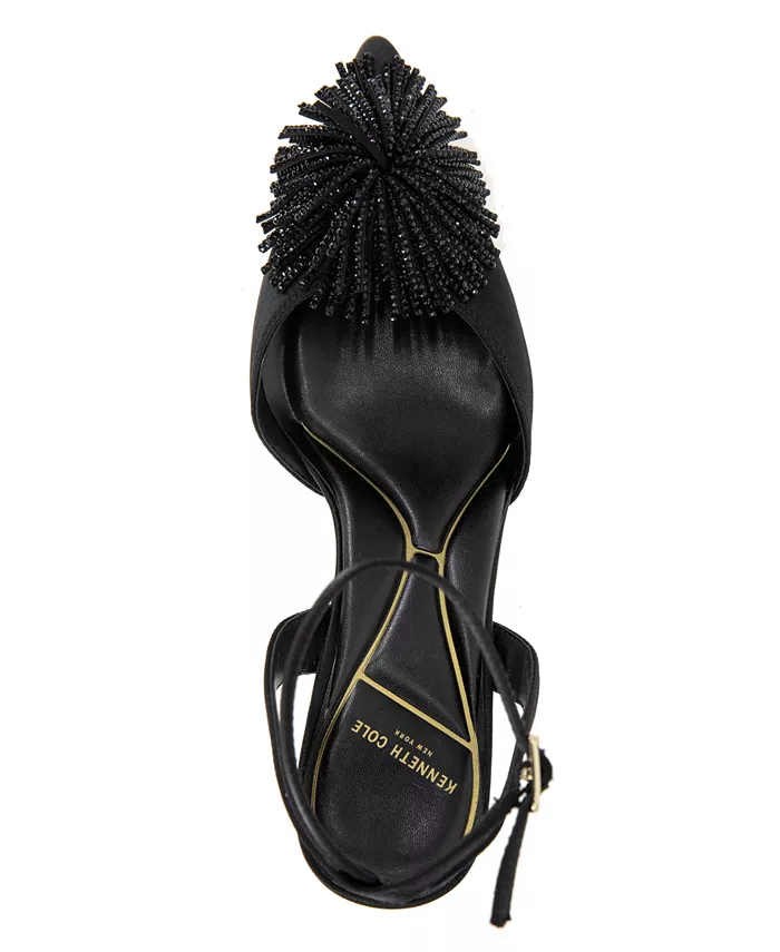 Женские туфли Umi Pom Pom на каблуке Kenneth Cole New York, черный — фото 4