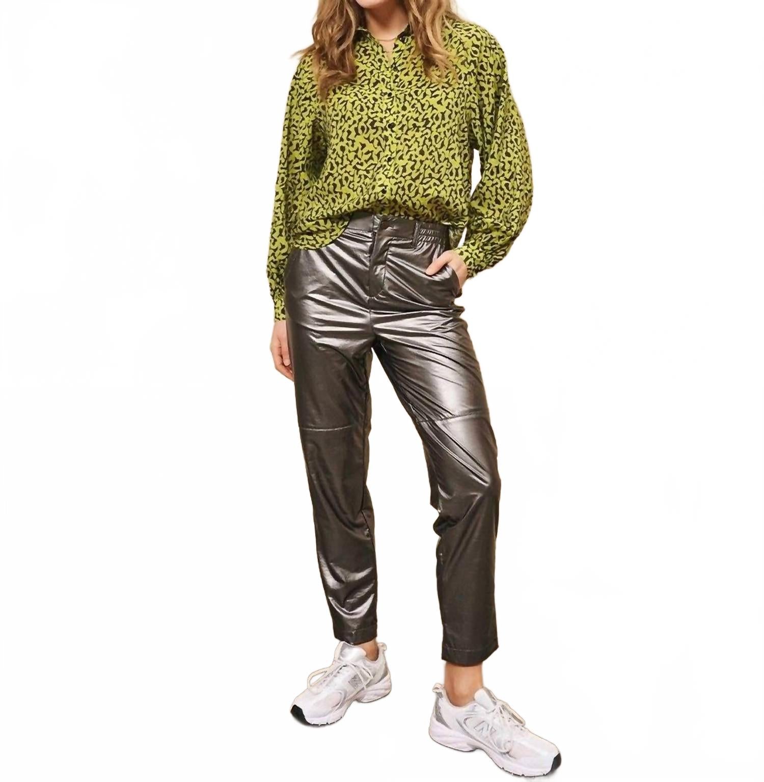 

ESQUALO Металлические брюки серого цвета