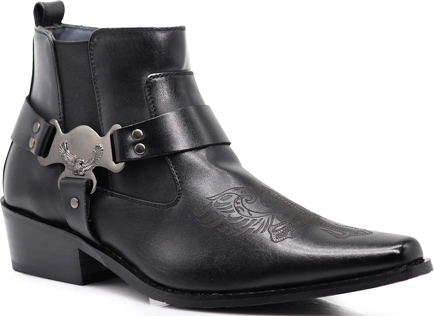 Мужские ковбойские мотоциклетные ботинки Enzo Romeo WT10 в стиле вестерн, Black