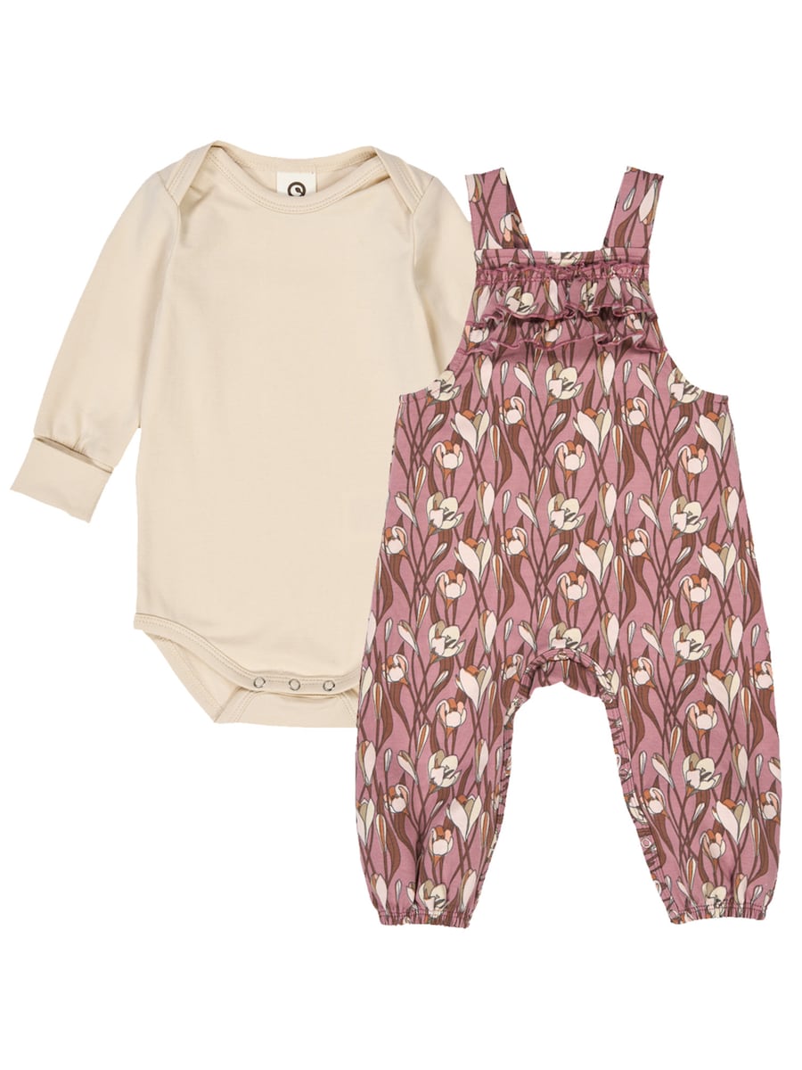 

Набор Müsli by GREEN COTTON, бежевый/темно-розовый